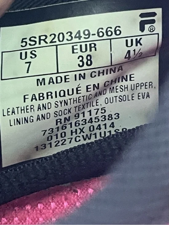 Fila Neon Pink & Black Mesh Lightweight Running Shoes Women's Size 7 - Picture 12 of 12